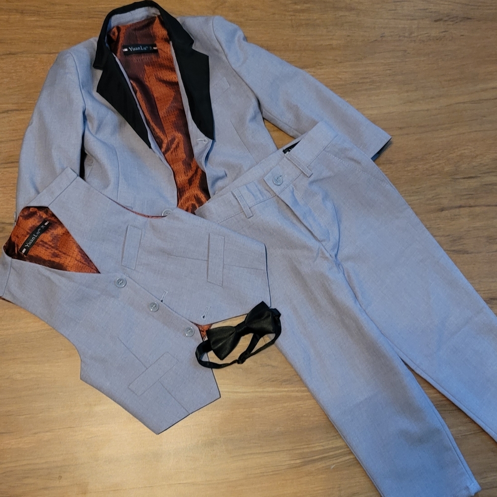 Custom grey toddler tux